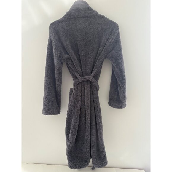 Unisex Bathrobe Sz‎ Lg Gray Soft Plush Microfiber Terry Cloth 38” BC Bare Cotton - Picture 5 of 10